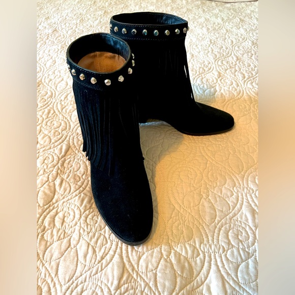 Michael Kors Billy Stud Suede Fringe Bootie - Picture 4 of 16